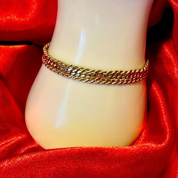 Vintage Italian Sterling Silver Bracelet | 11g Rope & Curb Chain 925 - Picture 2 of 16